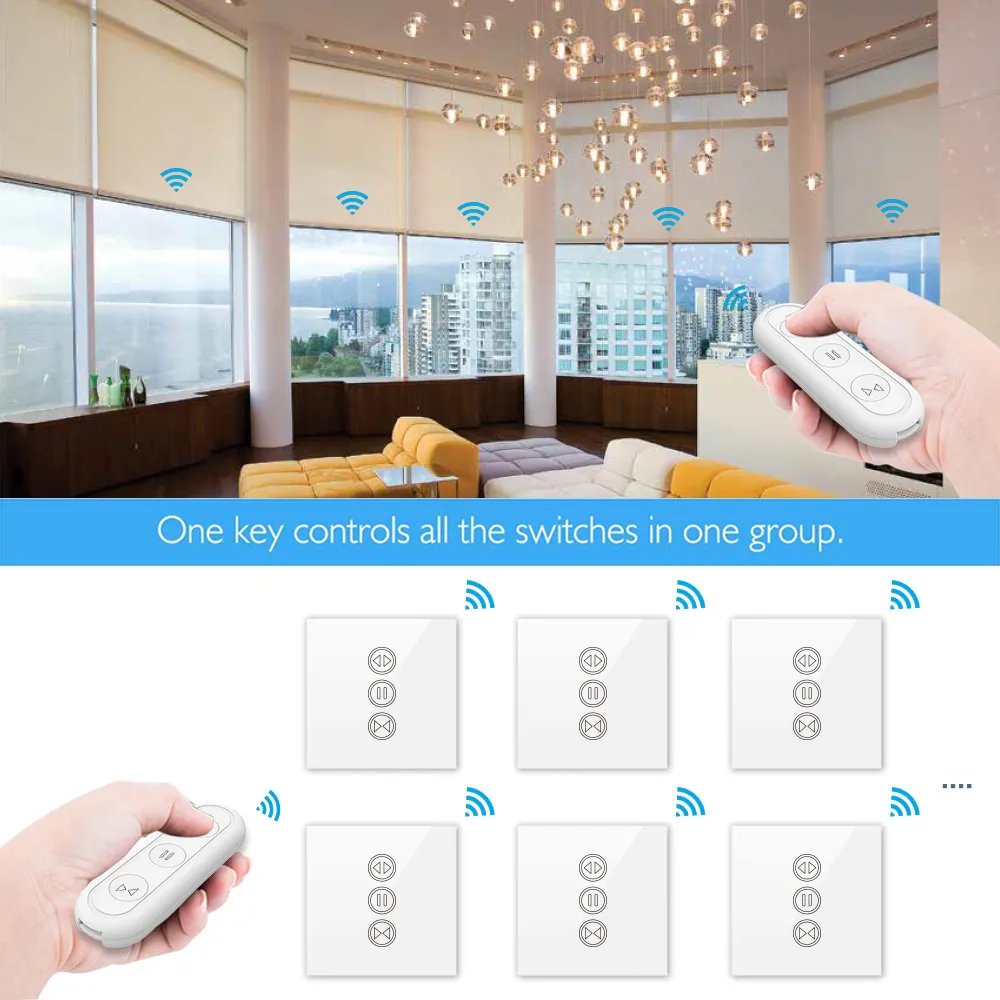 Smart WLAN Unterputz Rollladenschalter mit Touchscreen & Fernbedienung – Bild 4