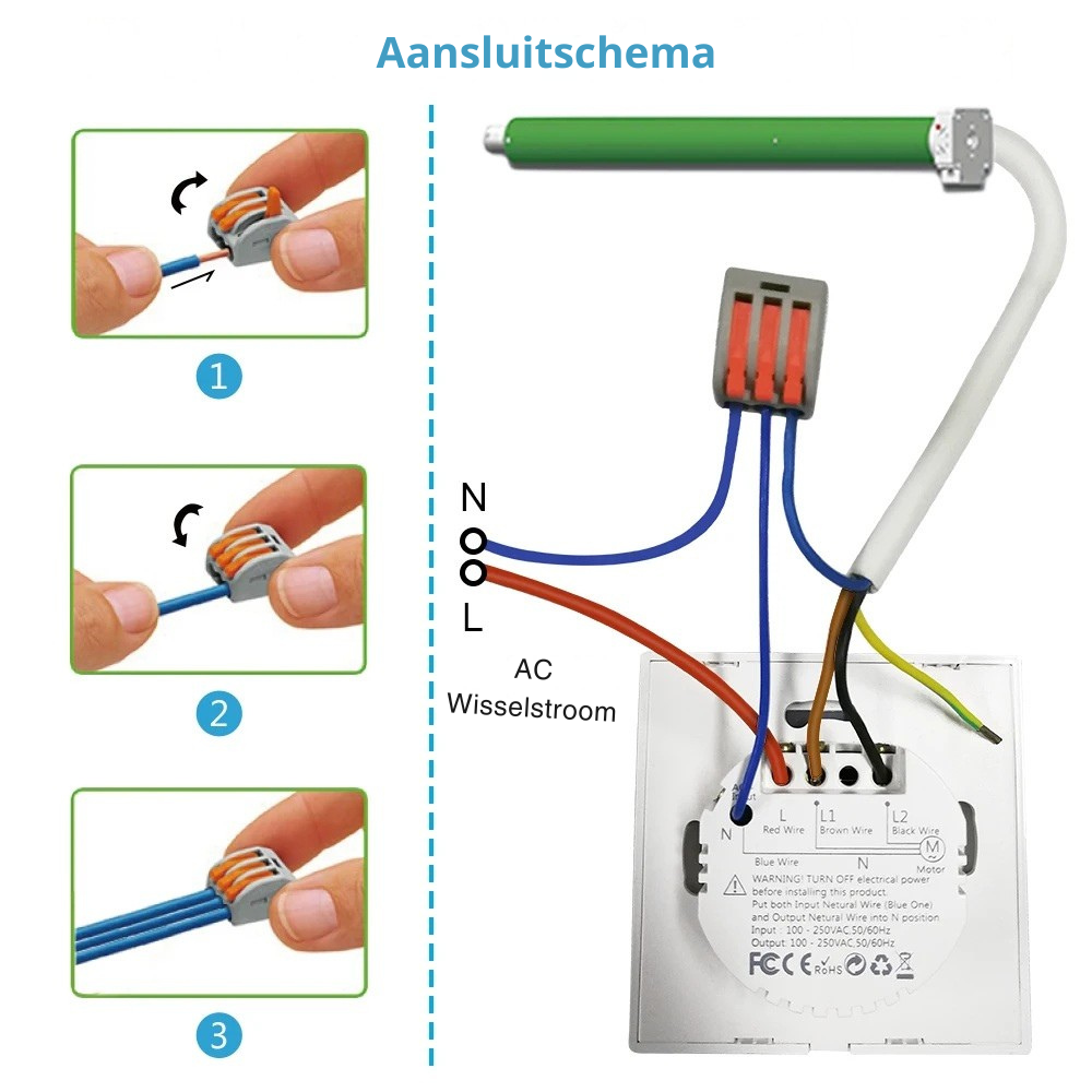 Smart WLAN Unterputz Rollladenschalter mit Touchscreen & Fernbedienung – Bild 8