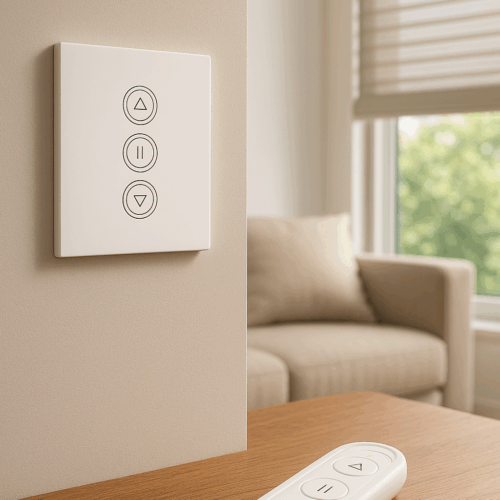 Alternative view of Smart WLAN Unterputz Rollladenschalter mit Touchscreen & Fernbedienung