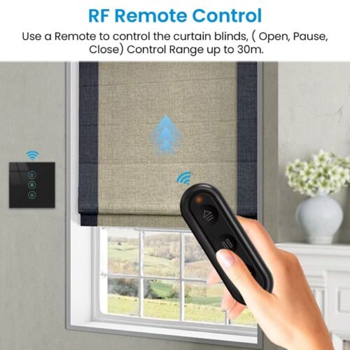 Alternative view of Smart WLAN Unterputz Rollladenschalter Schwarz mit Touchscreen & Fernbedienung