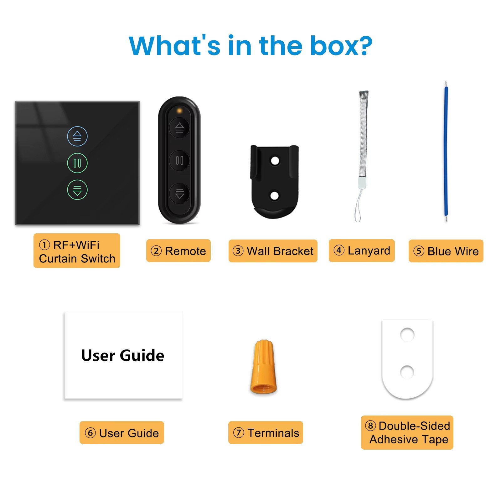 Smart WLAN Unterputz Rollladenschalter Schwarz mit Touchscreen & Fernbedienung – Bild 5