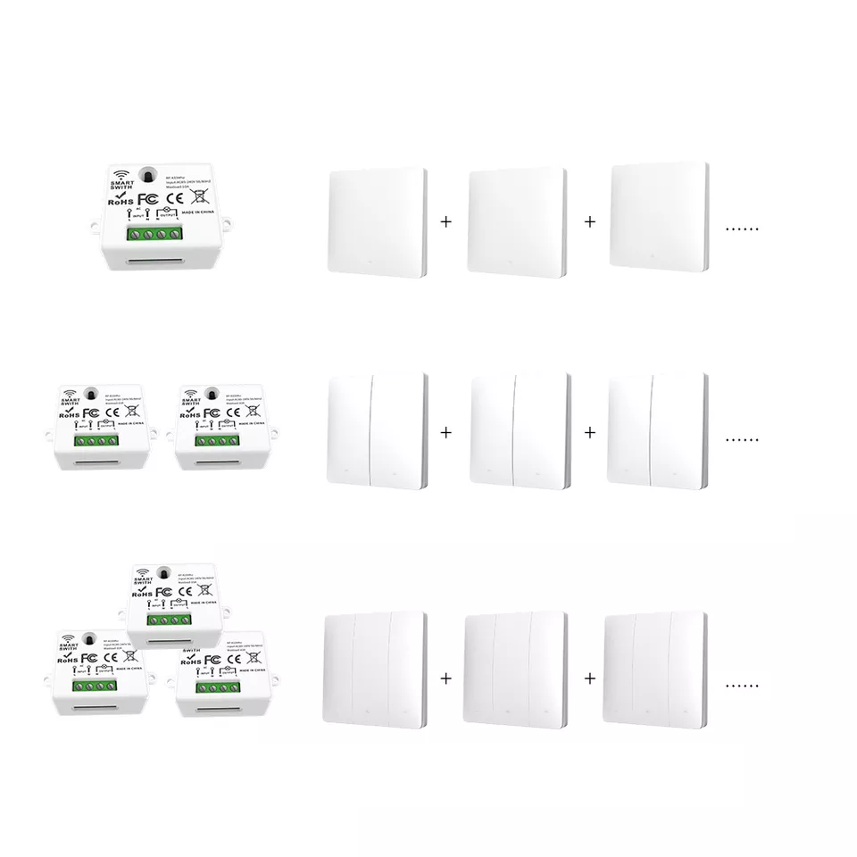 Drahtloser Schalter Set weiß | Kinetisch | Wasserfest | Mit Empfänger – Bild 5