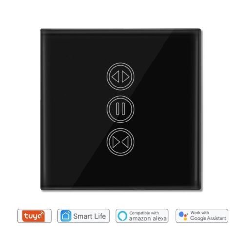 Smart WLAN Unterputz Rollladenschalter Schwarz mit Touchscreen & App