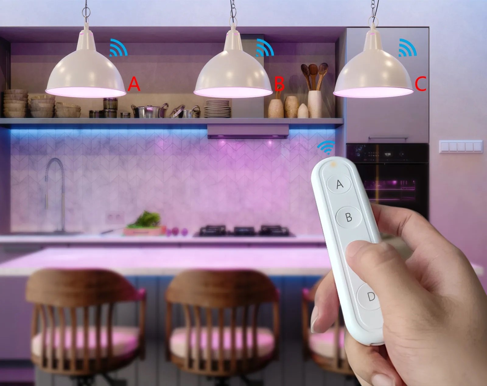 Drahtlose Schaltmodul mit Fernbedienung für Lichtsteuerung – Bild 4