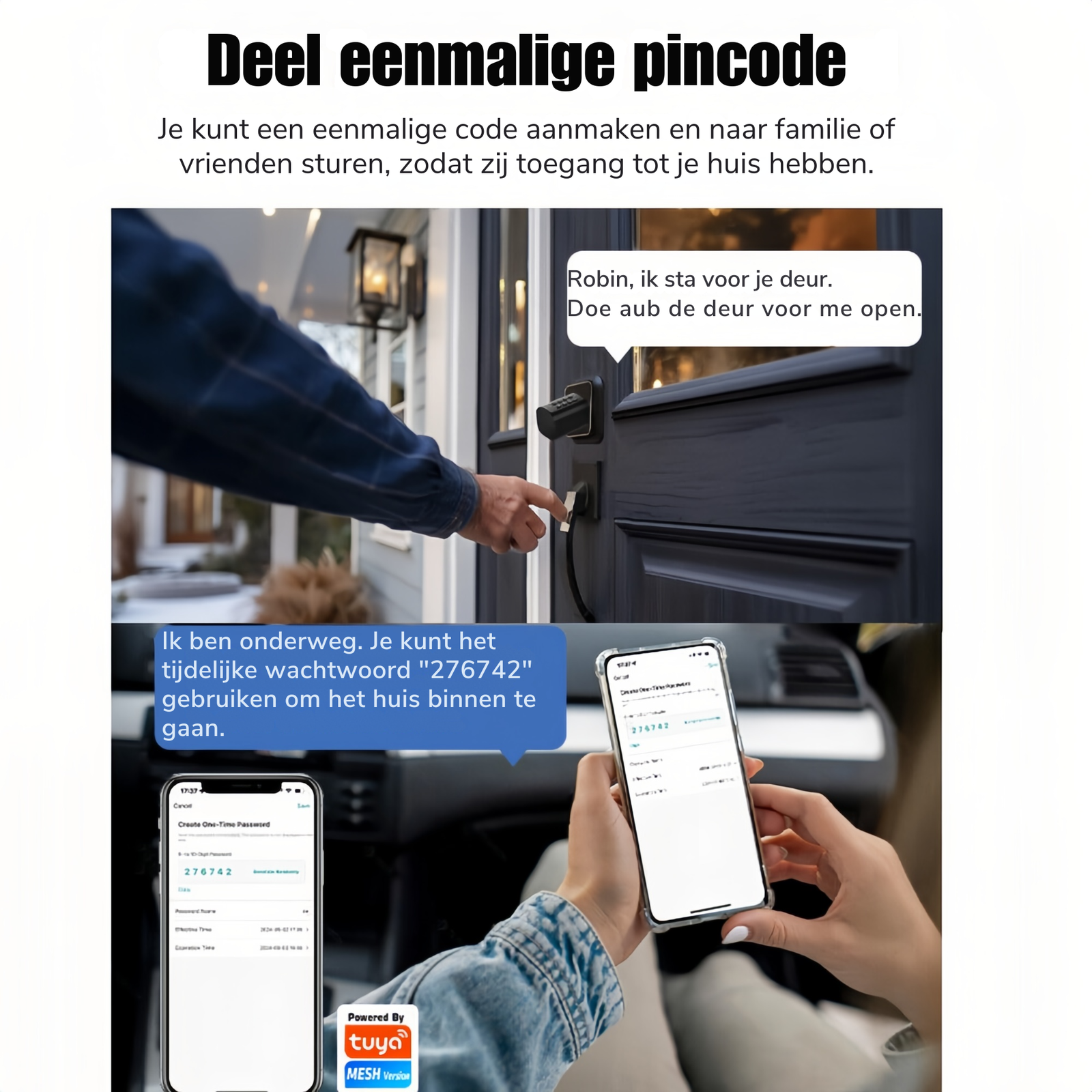 Smart Lock Türschloss Zylinder – Fingerabdruck, Pincode & Tuya App – Bild 5